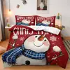 Temu Conjunto de Roupa de Cama de Três Peças de Natal Boneco de Neve de Natal Rena Decoração de Casa Conjunto de Roupa de Cama de Três Peças Pode Ser Enviado Jit