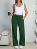 Calça de moletom feminina plus size solta de perna larga mais vendida com forro de fleece e cordão na Amazon e Temu na Europa e América