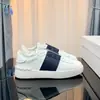 Zapatos Blancos Nuevos 2024 Marca V Suela Gruesa con Tachuelas Unisex Versátiles de Cordones Tenis Casuales Tenis con Bloques de Color