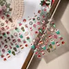 Nuevas Pegatinas Navideñas para Uñas Plata Caliente Festiva Manzana Copo de Nieve Pan de Jengibre Fuegos Artificiales Muñeco de Nieve Decoración Linda para Uñas