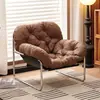 Sillón Individual, Estilo Nórdico, Sofá de Hierro para Sala de Estar Balcón, Estilo Vintage, Color Sólido, Cuero Resistente a Arañazos de Gato, Sofá de Hierro para Siesta