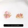 Fecho Espaçador Multi-Fileira Borboleta Banhado a Ouro 14K Preserva Cor Pulseira de Cristal e Pérola Artesanal DIY Acessórios de Contas Espaçadoras de Três Fileiras