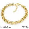 Pulseras de Acero Inoxidable para Hombres y Mujeres Dongguan Moda Transfronteriza Estilo Ol Tendencia Estilo Ins Pulsera de Acero de Titanio Oro de 18K Joyería de Alta Gama