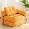 Sofá exportable al vacío y comprimido, sofá puf de tela plegable, sofá perezoso modular de partículas de espuma