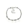 Joias transfronteiriças estilo europeu e americano elegante pulseira de corrente de strass pulseira feminina simples da moda pingente de estrela de cinco pontas atacado
