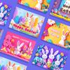 Tarjetas de Felicitación de Pascua Transfronterizas en Inglés, Bendiciones Festivas, Recuerdos, Regalos, Decoraciones Florales de Pared, Tarjetas de Agradecimiento