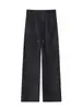 Pantalones casuales rectos de ajuste holgado para Primavera/Otoño 2026, pantalones largos para hombre, pantalones de trabajo de retazos deconstruidos de moda, pantalones anchos de talla grande
