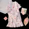 Bata de Noche para Niñas 2026 Nuevos Pijamas de Verano para Niñas Algodón Nube Manga Corta Estilo Verano Princesa Niñas Grandes Ropa para el Hogar