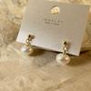 Pendientes de botón de perla tipo panecillo Mabei diseño de nicho pendientes de lujo ligero de alta calidad pendientes elegantes y de moda para mujer principios de primavera