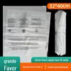 Saco de embalagem PE saco de armazenamento de roupas saco com zíper atacado 16 Saco plástico fosco de seda mensagem de aviso saco ziplock 32 * 40cm