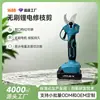 Tijeras de podar eléctricas de batería de litio de fábrica, podadoras recargables de alta resistencia para árboles frutales, tijeras de jardín de alta potencia, suministro a granel