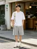 Nuevos shorts casuales de verano rectos holgados transfronterizos, ligeros y transpirables, pantalones de moda estilo coreano para hombre hasta la rodilla