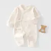 Mameluco de algodón puro para bebé con lazo de mariposa, mameluco sin costuras para recién nacido Clase A, mameluco para bebé, ropa para niños, ropa para niños de Anyang
