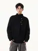 Tejido de punto con diseño de botones y cuello medio alto para hombre y mujer, Suéter casual de nicho de marca moderna Cleanfit para primavera, otoño e invierno