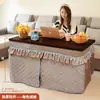 Mesa Calefactora Rectangular Plegable de Bambú para Uso Doméstico, 1.2 Metros de Largo, Mesa Calefactora Simple de Invierno para Sala de Estar