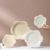 Taza de Café y Platillo de Lujo Ligero Exquisito Plato de Cerámica para Té de la Tarde Color de Alto Valor Esmalte de Color Puro Cerámica de Porcelana de Alta Temperatura Libre de Plomo Plato de Cerámica