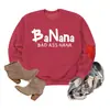 Banana bad ass nana Amazon eBay sitio independiente de moda versátil sudadera de mujer con mangas de corazón