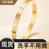 Pulseira de aço inoxidável nicho alta costura não desbota pulseira de titânio feminina trevo de quatro folhas joia de personalidade atacado