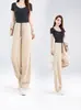 Pantalones Casuales de Cintura Alta con Bloques de Color para Mujer, Pantalones Deportivos Largos de Pierna Ancha Sueltos y Delgados de Verano, Pantalones de Chándal Rayados Adelgazantes de Alta Gama al por Mayor
