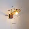 Lámpara de pared retro de estilo silencioso, cobre completo, interruptor de cremallera junto a la cama del dormitorio, lámpara de pared de fondo para pasillo de casa de huéspedes, lámpara de nogal