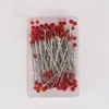 Caixa de Agulhas de Vidro Colorido Cor Mista Agulha Perolada Agulha de Posicionamento para Corte Vertical de Roupas Pino Fixo Agulha com Conta de Vidro de Cor Única