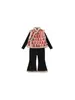 Roupas Infantis Youbao Kidsren, Roupa de Cumprimentos de Ano Novo para Meninas, Conjunto de Roupa Infantil, Camiseta Básica, Colete de Pelo e Calça Boca de Sino de Veludo, Conjunto de Três Peças para Bebê