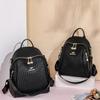 Mochila de Couro PU Macio Nova da Moda Estilo Coreano Leve Moderna para Mulheres Casual Viagem Armazenamento Ombro Transversal