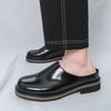 Zapatos Cruzados de Cuero Suave para Mujer Estilo Británico Clásico Mocasines de Media Caña Nuevo Color 2025 Combinación de Colores Moda Suela Gruesa Tacón Grueso Zapatos de Moda