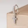 Anillo de Nariz de Moda Europea y Americana Transfronterizo de Amazon con Colgante en Forma de Cruz e Incrustaciones Exquisitas de Circonita para Hombres y Mujeres