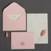 Conjunto de Envelope e Papel de Carta Rosa Flor de Cerejeira Rosa Espesso Toque de Luxo Estética Ins Fresco e Fofo Carta de Amor Caligrafia Confissão