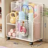 Cesta de Armazenamento para Tapete de Yoga com Rodas Equipamento Esportivo de Fitness Ferramentas de Alongamento Prateleira de Armazenamento Artefato Rack de Armazenamento para Raquete de Badminton