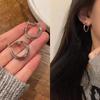 Colección ~ plata Estilo Frío Sentido Simple Avanzado Aretes Aretes Clip para Oreja Sentido del Diseño Atmosférico Europeos y Americanos Aretes Exagerados