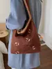 Bolso Bandolera de Gran Capacidad 2025 Otoño Nuevo Felpa Diseño de Doble Cara Mochila para Viajes Diarios Bolso Tote Sencillo