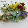 Clavel Simulado de 5 Pétalos y 10 Cabezas Ramo Pequeño Flor Artificial Arreglo Floral Camino de Boda Decoración para el Hogar Material de Flor de Seda Transfronterizo