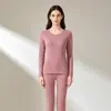 Ropa interior térmica cálida para mujeres y hombres en otoño e invierno, hecha de (cachemira de Lyocell acolchada), con juego de calor generador de calor acrílico.