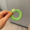 Diadema colorida estilo coreano primavera y verano pegatina de cara sonriente caricatura banda elástica plisada Cuerda para el pelo fina de intestino grueso Accesorios para el pelo