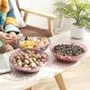 Plato para Snacks de Sala de Estar Estilo Europeo Plato de Frutas de Plástico Transparente Plato para Frutos Secos Moderno Simple Creativo Plato para Dulces Hogar