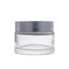 Nueva Botella de Crema Transparente 50g Botella de Crema Facial Botella de Vidrio Engrosado para Crema de Ojos Botella de Muestra Portátil para Viaje Botella Vacía