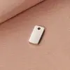 Marca de Cauda Transfronteiriça Pingente de Etiqueta Polida em Aço Inoxidável Colar Retangular Joias Acessórios DIY Feitos à Mão 5X10Mm