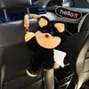 Caja de Pañuelos Creativa para Coche, Diseño de Cachorro Blanco y Negro, Caja de Pañuelos Colgante para Asiento de Coche, Bolsa Colgante de Pañuelos para Coche de Dibujos Animados Lindos