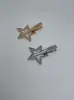 Simple clip metálico para el pelo de estrella pentagrama hueca, pinza para flequillo femenino, clip de pico de pato para pelos sueltos, pinza para el pelo de ins, tocado