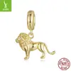 Yinziyun Original Plata de Ley S925 Colgante de León Accesorios de Joyería Confianza y Sabiduría Animales Cuentas para Pulsera DIY
