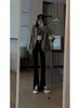 Jeans rectos elásticos de talle alto para mujer talla extra con figura de pera, nuevo modelo 2026, pantalones de campana adelgazantes para mujeres talla extra