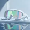 Gafas de Natación de Marco Grande Selladas con Silicona para Adultos, Alta Definición, Impermeables, Antivaho, No Irritantes para los Ojos, Lentes Electroplateadas, Fabricante de Gafas de Natación al por Mayor