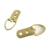 Gancho de Pendurar Grande Dourado Espesso com Dois Furos para Estrutura de Aro, Gancho de Pendurar com Dois Furos para Molduras e Placas