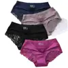 Calcinha de Renda de Cintura Média para Mulheres, Controle de Barriga Sem Costura, Alta Elasticidade, Não Deforma, Algodão Puro, Calcinha de Algodão Puro para Mulheres, Seda Gelada Sem Costura