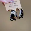 Pendientes de Acrílico Geométricos Redondos Cuadrados de Aguja de Plata Pendientes Retro Elegantes Pendientes de Diseño de Nicho Personalizados