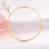 Pulsera Fina Trenzada Dorada Brillante Jianyuesha Que No Se Desvanece Durante Mucho Tiempo, Pulsera para Mujer, Pulsera de Tacto Brillante, Lujo Accesible y Sentido de Gama Alta