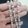 Corrente de Pérolas Pequenas e Strass Exquisita Corrente de Strass Costurada à Mão Acabamento de Borda com Corrente de Strass Roupas com Strass Vestidos Sapatos Chapéus Acessórios de Sapato DIY