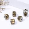 Xizang Plata Giratorio Bicolor Cuentas de Cubo Hecho a Mano Pulsera de Cuentas Accesorios de Joyería Diy Amuleto Cuentas Accesorios